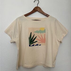 Madewell Botanical Graphic Setlist Boxy Tee Size L